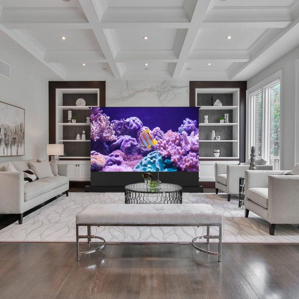 ၁၂၀ လျှော့စင်ခန့် Floor Rising Projector Screen ဖြင့် ကိုယ်စားပြုရုပ်ရှင်အတွင်းရှိ အperiencesကို တွေ့ရပါမည်