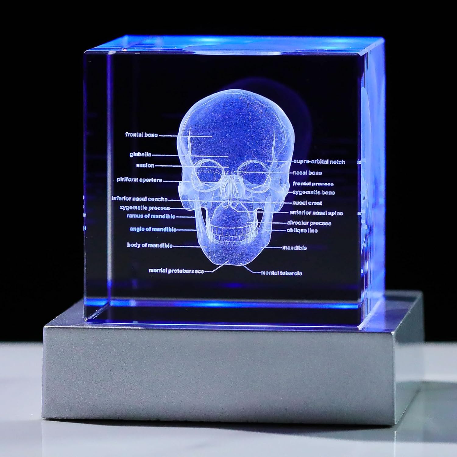 3D laser engraved crystal Human Brain Anatomical Model 3d laser engraving blank crystal glass block cube for Medial Surgeon Gift details