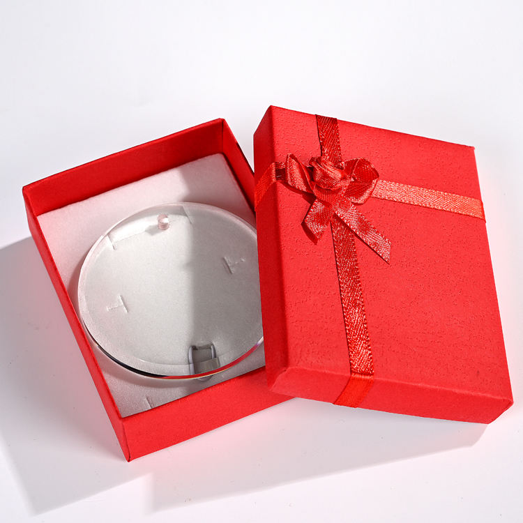 Heart Shaped Crystal Glass Christmas Ornament for Holiday Tree Decoration factory