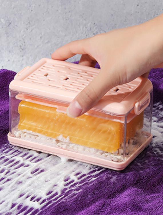 New Design Bathroom Foaming Soap Box with Cleaning Brush Draining Dish Laundry Soap Holder Case Clothing Soap Container Foam Box details