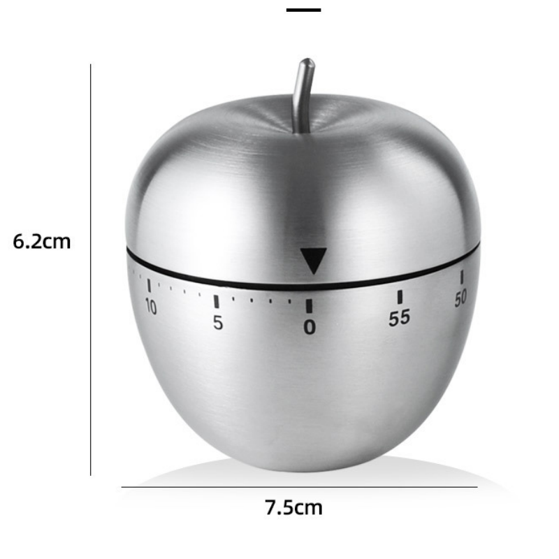 Creative Egg-Shaped Stainless Steel Kitchen Timer Mechanical Rotation Alarm for Baking Cooking Time Reminder Countdown manufacture