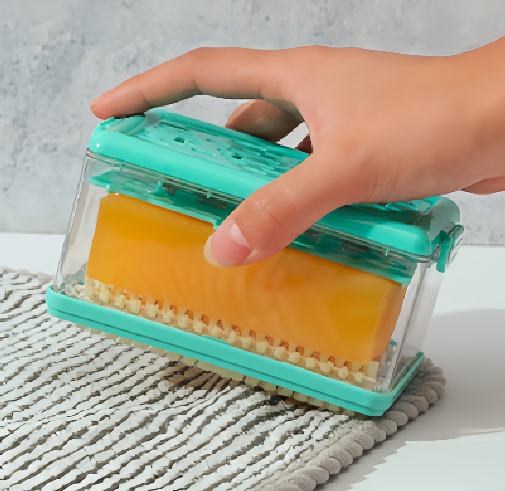 New Design Bathroom Foaming Soap Box with Cleaning Brush Draining Dish Laundry Soap Holder Case Clothing Soap Container Foam Box details