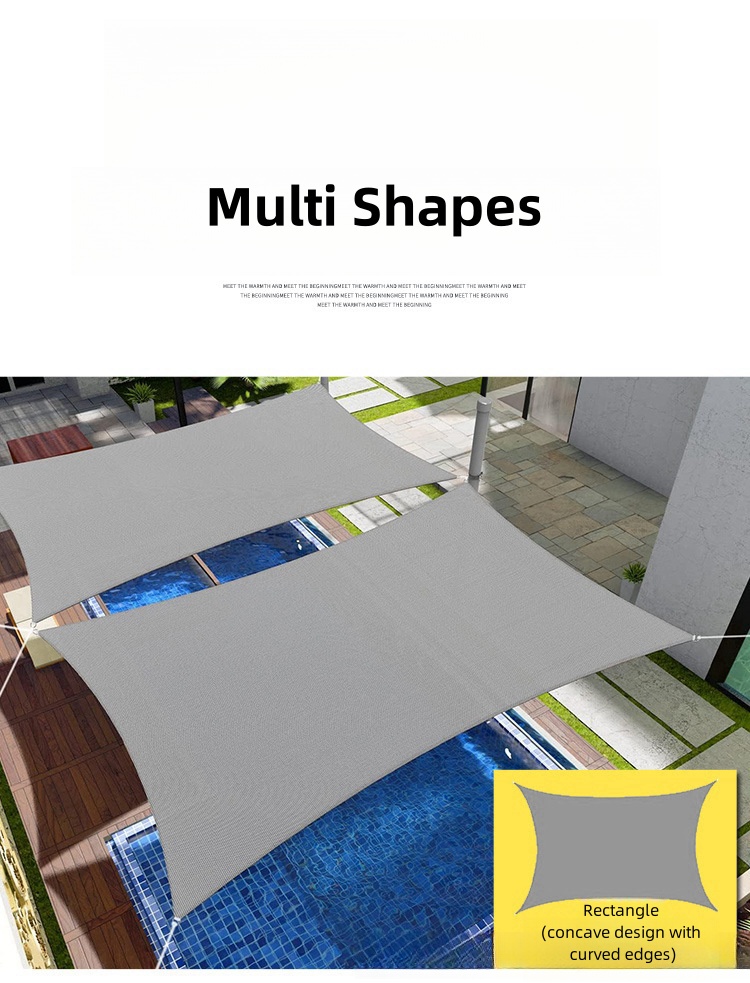 Custom Premium HDPE Solar Sail Triangle/Rectangle Sun Shade Net for Patio Outdoor Garden Terrace UV Protection Shade supplier