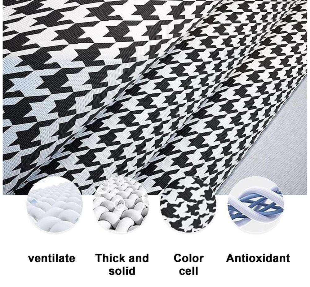 Houndstooth Fabric Storage Basket Wardrobe Folding Storage Bins with Double Handle & Dust Cover for Clothes Home Sundries details