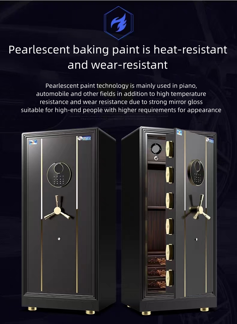 Fashional Electronic Touch Big office Fireproof Safe box Heavy Digital Home Fire Proof Safe Biometric Security Box manufacture