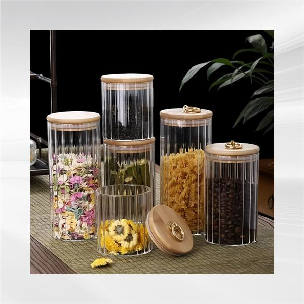 Oshxona uchun ko'p maqsadli shishali bankalar bilan oshxona saqlash tizimini takomillashtiring