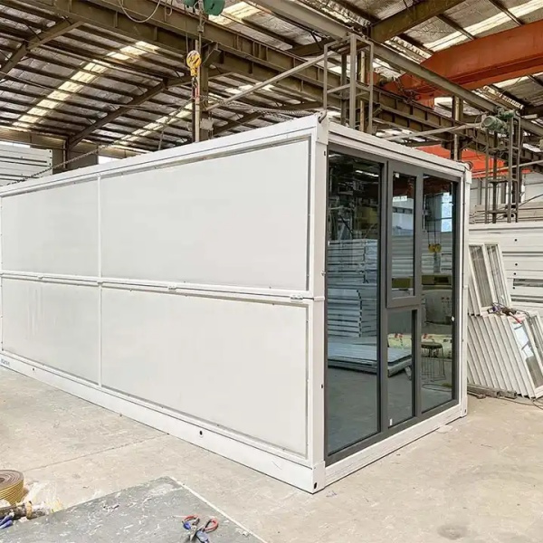 Vida sustentável com casas de contêineres dobráveis pré-fabricadas