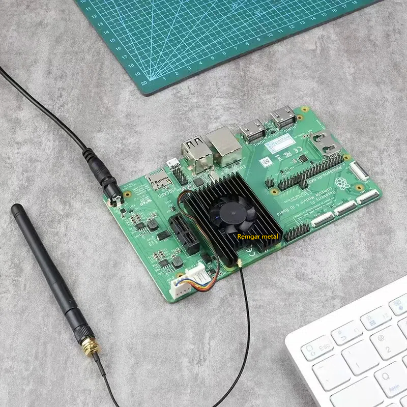 Aluminum Extrusion Profile Standard Extruded Heat Sink Raspberry Pi CM4 Heatsink With Fan supplier
