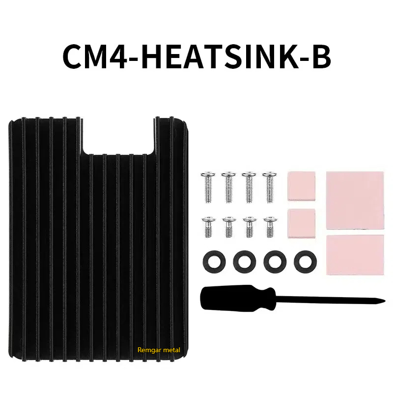 Aluminum Extrusion Profile Standard Extruded Heat Sink Raspberry Pi CM4 Heatsink With Fan manufacture