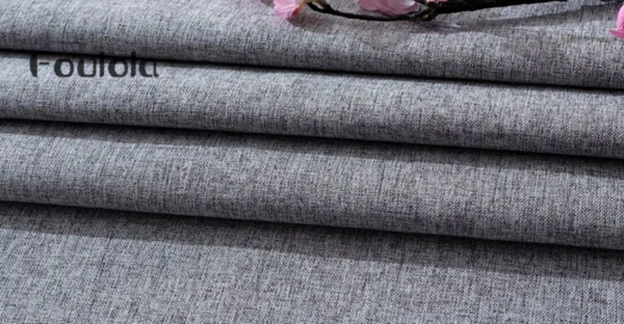 Foulola News：Plain Linen Cotton Sofa Fabric, Linen- 08