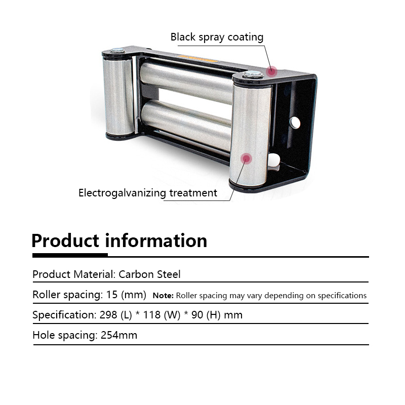 Heavy Duty 10 Inch Winch Roller Fairlead 3000lbs Recovery Assist Roller for Off-Road Truck 4X4 ATV/UTV Winches Accessories factory