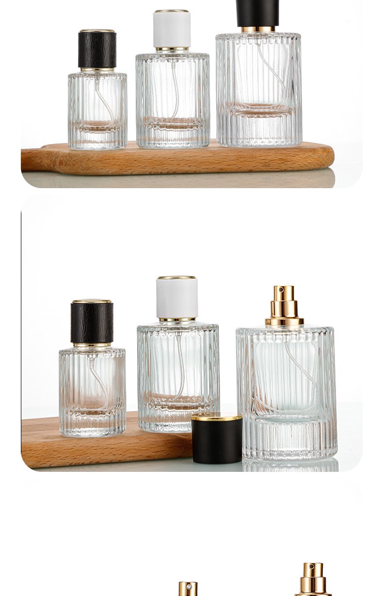Wholesale Round Square Matte Spray Bottle 30ml 50ml 100ml Luxury Frosted Glass Perfume Bottle supplier