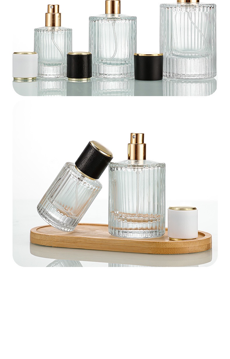 Wholesale Round Square Matte Spray Bottle 30ml 50ml 100ml Luxury Frosted Glass Perfume Bottle details