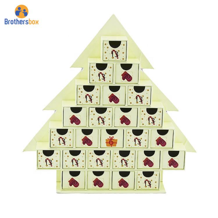Wholesale Drawer Advent Calendar Box / Custom Chocolate Surprise Packaging
