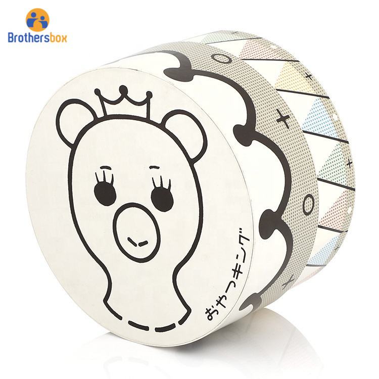 Custom Printed Cylinder Paper Box / Rigid Cardboard Gift Packaging with Lid