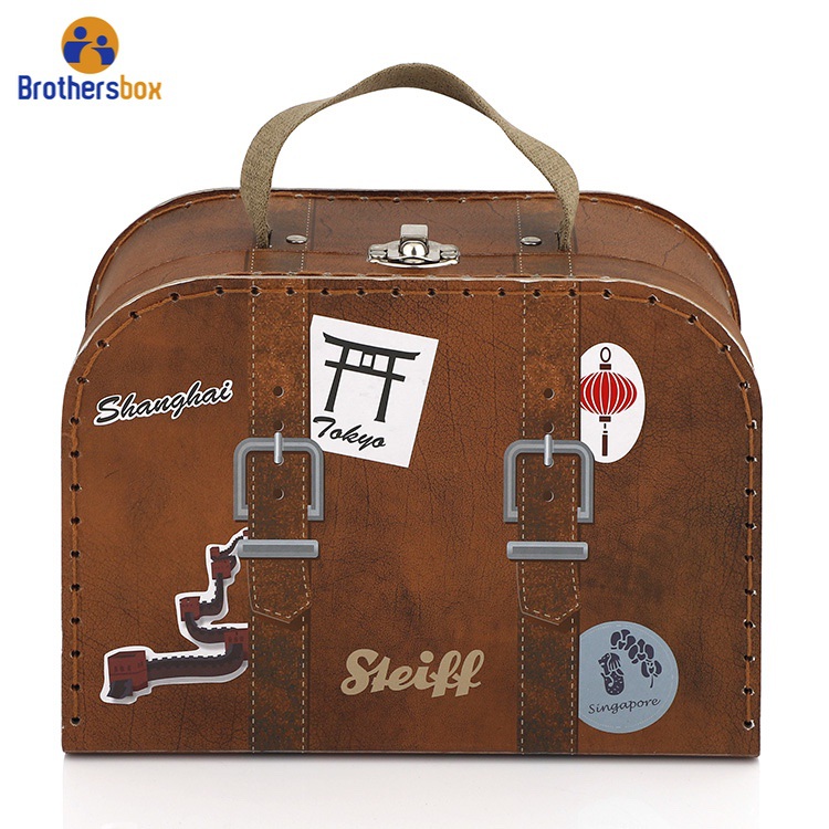 Kotak Pakaian Kardus Vintage / Kotak Penyimpanan Koper Retro