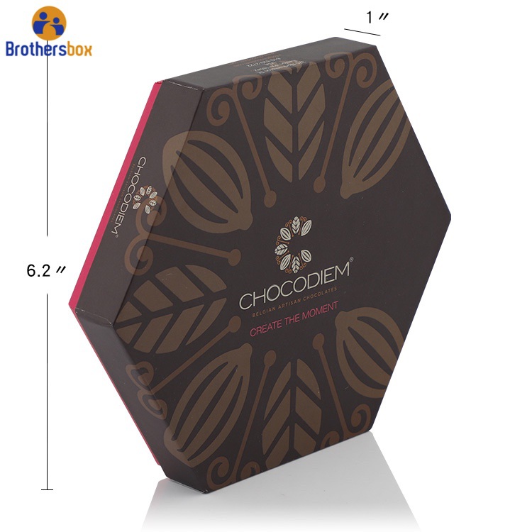 Wholesale Belgian Hexagonal Chocolate Packaging Box