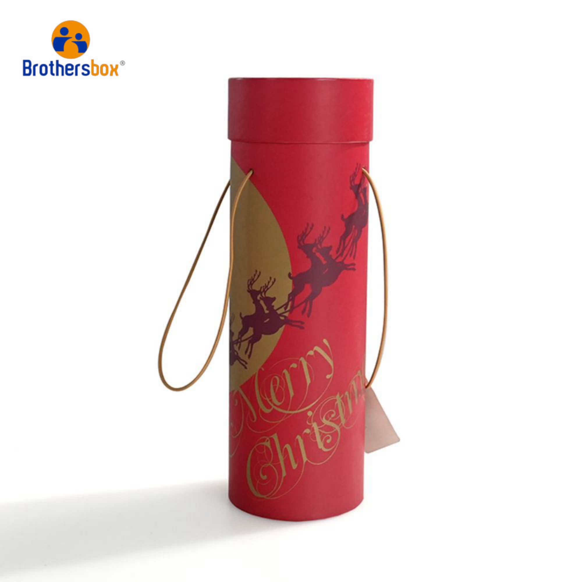 Custom Cylinder Wine / Champange Tube Packaging Gift Box 