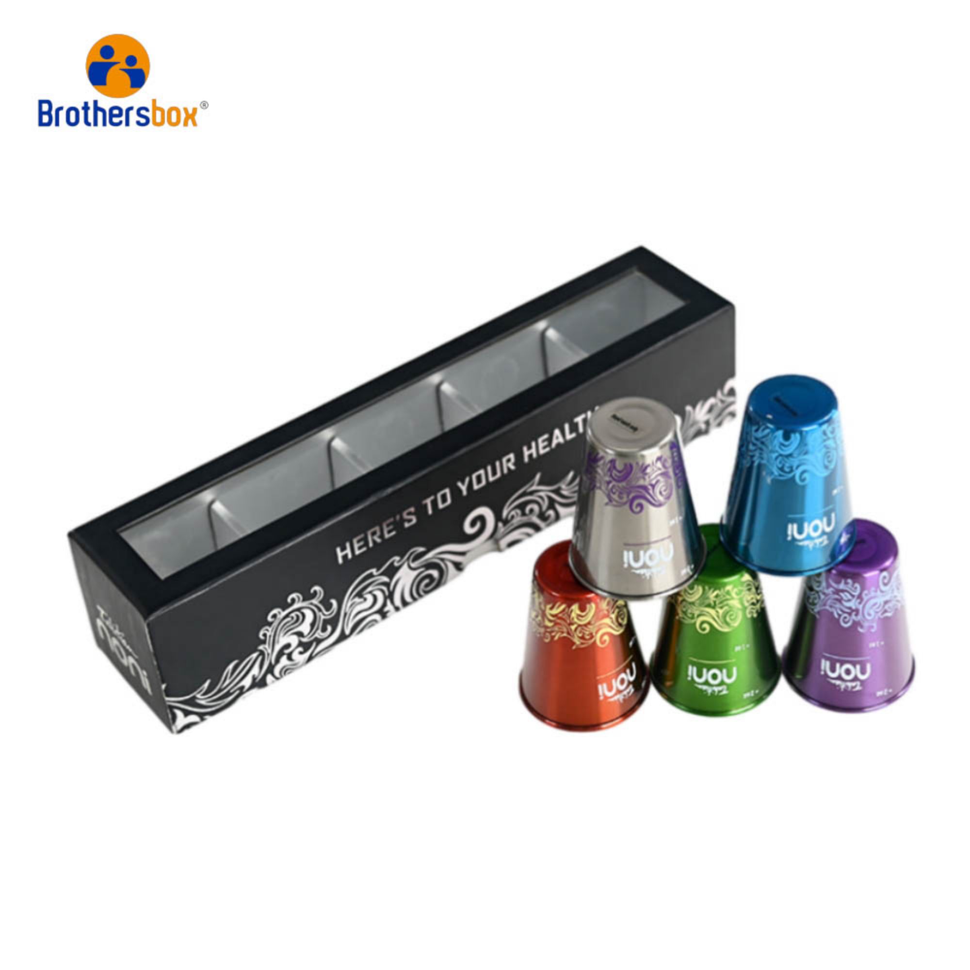 Custom Wine Packaging Small Cup Box with Window