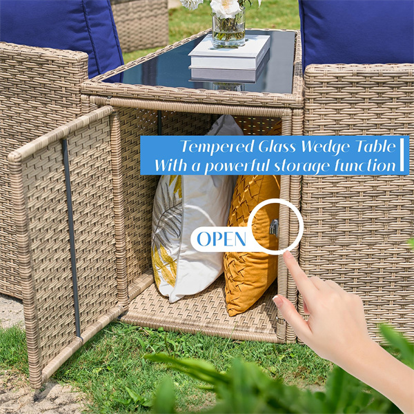 Njut av din bakgård i bekvämlighet med en rotangträdgårdshörnsoffa