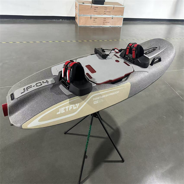 Enjoy the power and speed of an electric motorized surfboard on the water