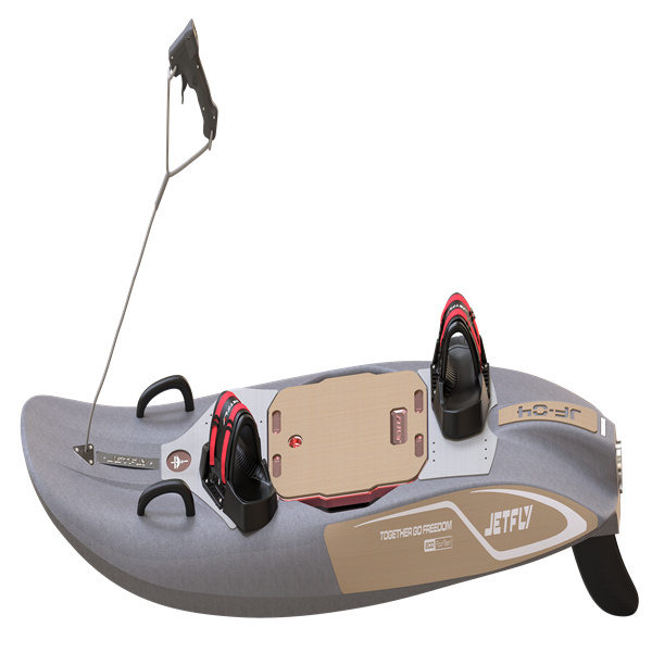 Feel the adrenaline rush as you ride the waves on an electric wakeboard.