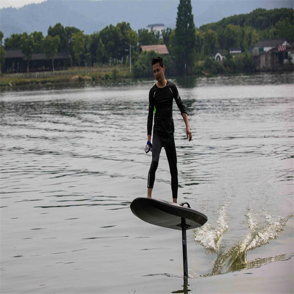 Enjoy a sustainable surfing experience with the electric-powered Motorized Hydrofoil Surfboard.