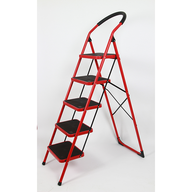 product direct selling non slip steel folding step stool home safety 4 step iron ladder-6