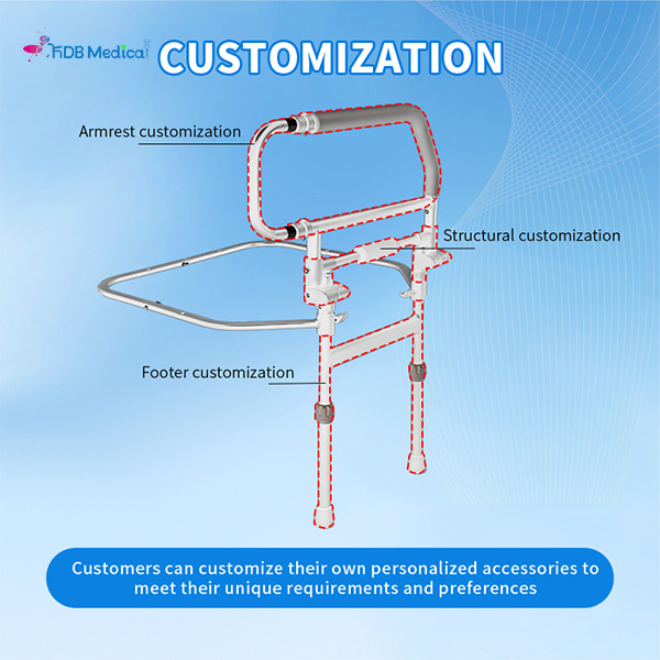 Prevent accidents and falls with a convenient bedside safety rail