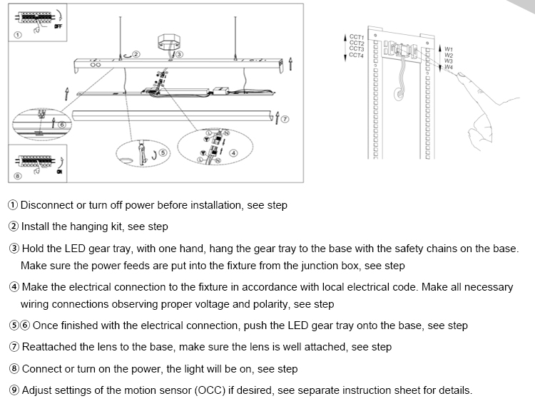 Wholesale Stainless Steel Indoor CCT Changeable Ceiling Mount LED Batten Tri-proof Light Fixture factory