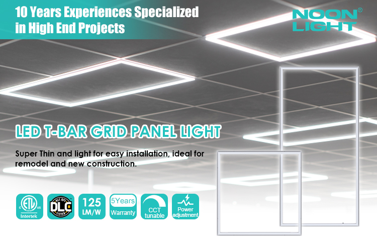 Noonlight Recessed Mounted 0-10v Dimmable Sensor 60x60 60x120 30x120 Frame Light Square Border Led Slim Flat Panel Light details