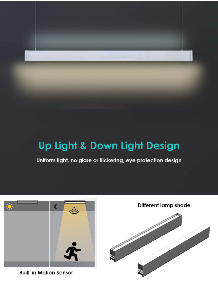 Wholesale Indoor Modern Linear Lighting Commercial Office Suspension Led Linear Lamp supplier