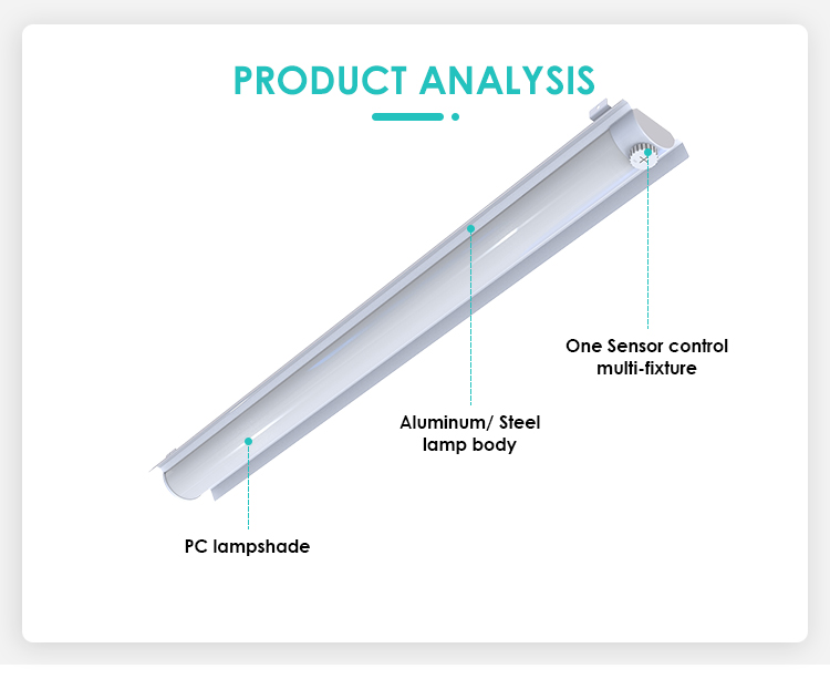 Shenzhen Z10 Sensor Linkable Indoor Lighting Fixture 4FT 8FT Office Lamp Retrofit Recessed Linear Lights factory