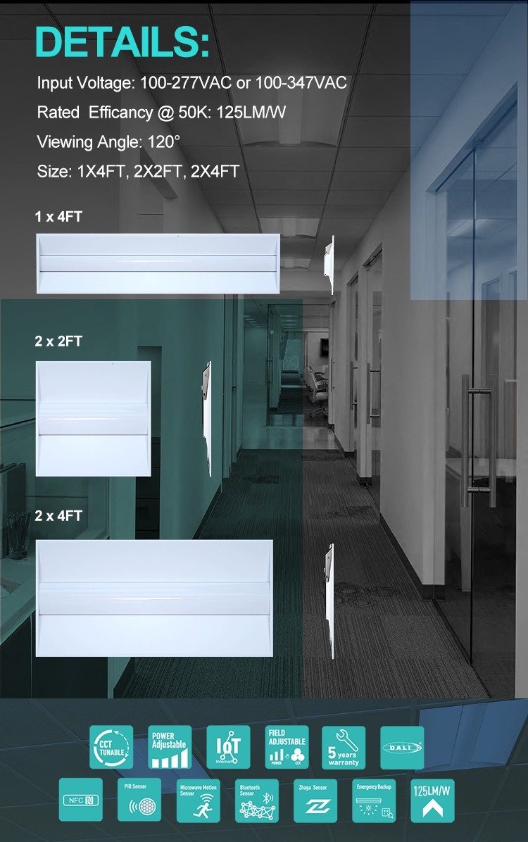 Noonlight 5 Years Warranty 2x2ft 30w Troffer Led Lighting Led Troffer Light Fixture factory