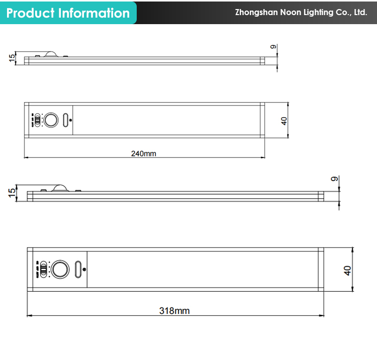 Modern Style Aluminum Alloy 3w 4w Decoration Kitchen Wardrobe Led Cabinet Sensor Night Light factory