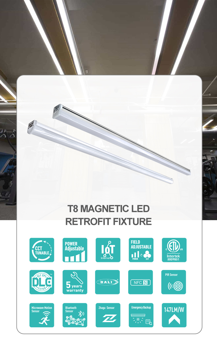 Wholesale OEM&ODM Indoor Lighting 2Ft 3Ft 4Ft Aluminum Linkable Linear T5 T8 Integrated Led Tube Light factory