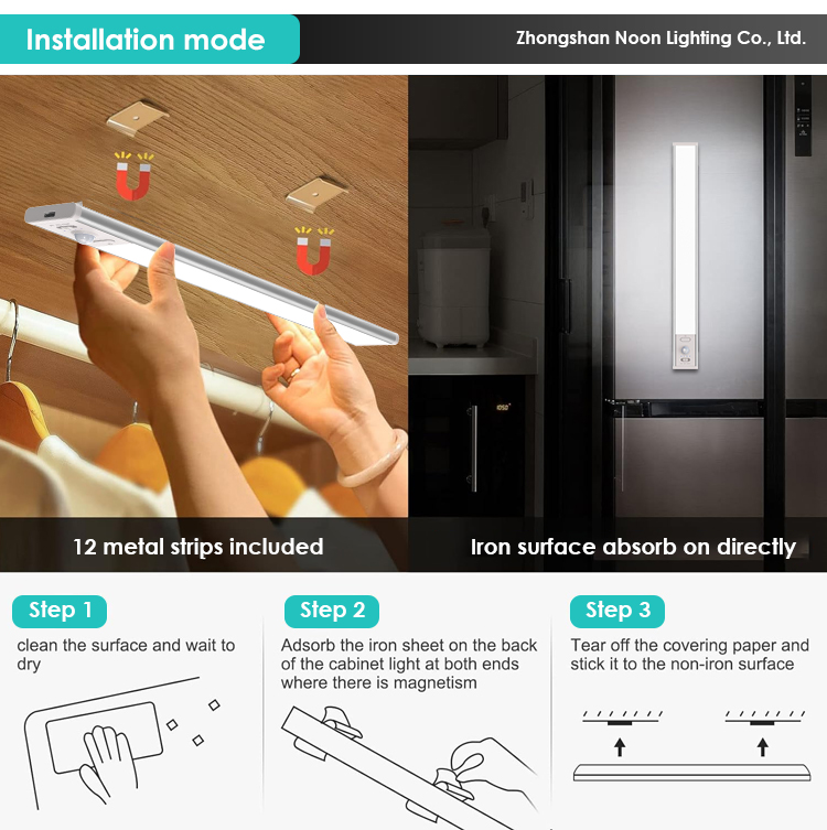 Modern Style Aluminum Alloy 3w 4w Decoration Kitchen Wardrobe Led Cabinet Sensor Night Light supplier