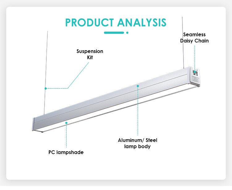Wholesale Indoor Modern Linear Lighting Commercial Office Suspension Led Linear Lamp factory