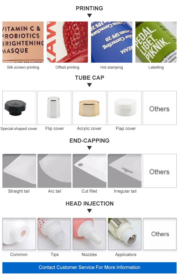 product empty tube cosmetic containers essential oil dropper eye cream squeeze tube 10lm 25ml plastic tube matte round-8