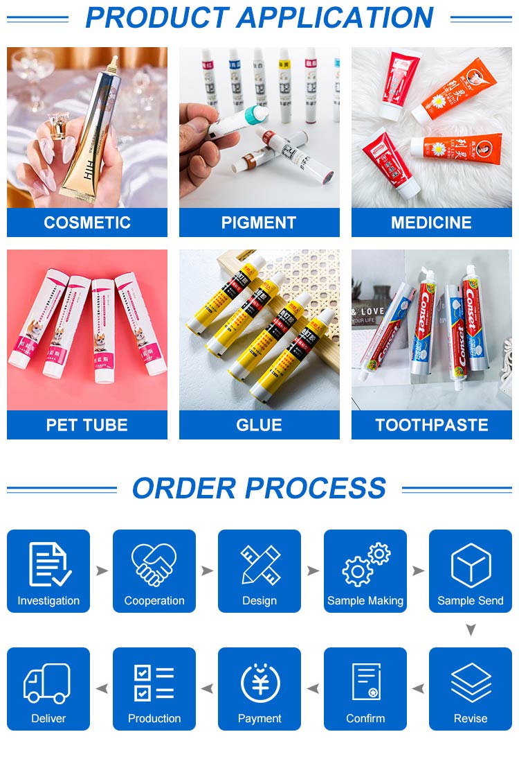 product empty tube cosmetic containers essential oil dropper eye cream squeeze tube 10lm 25ml plastic tube matte round-9