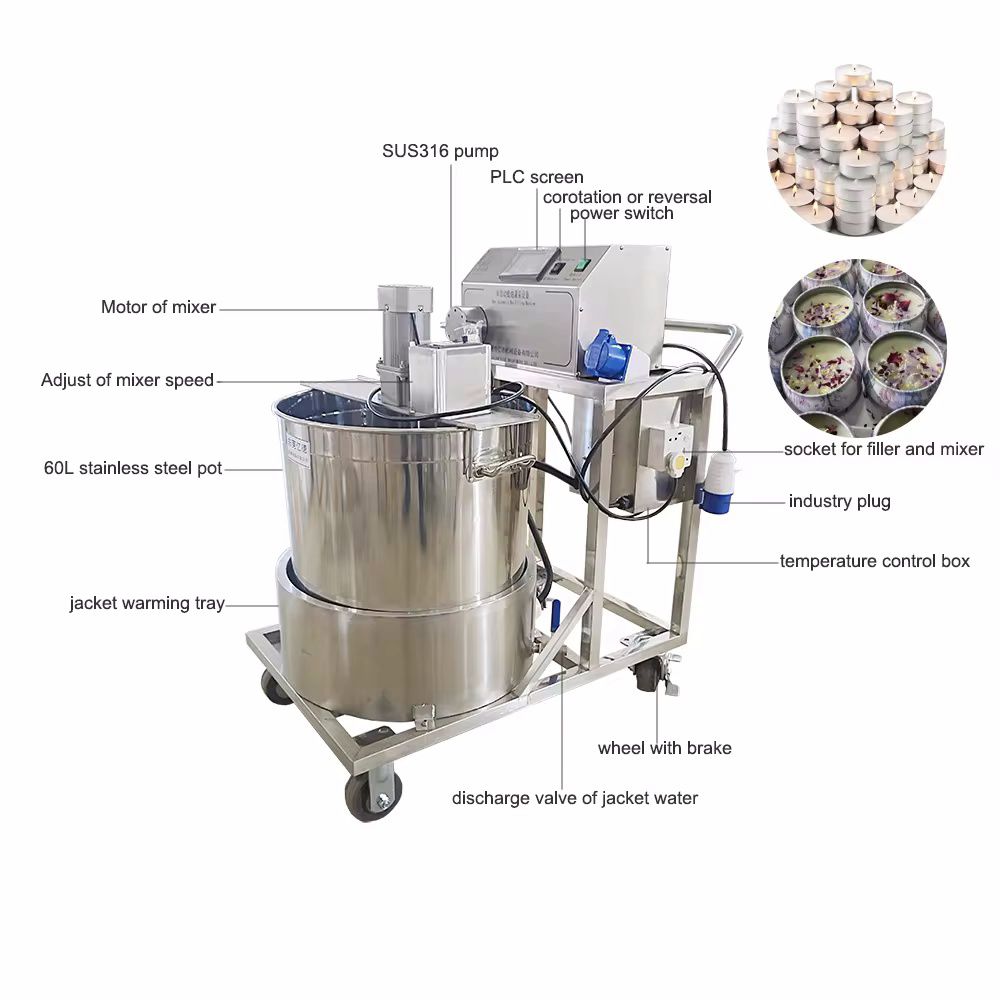 2022 NEW high output stainless steel paraffin wax melter tank candle making machine wax heater