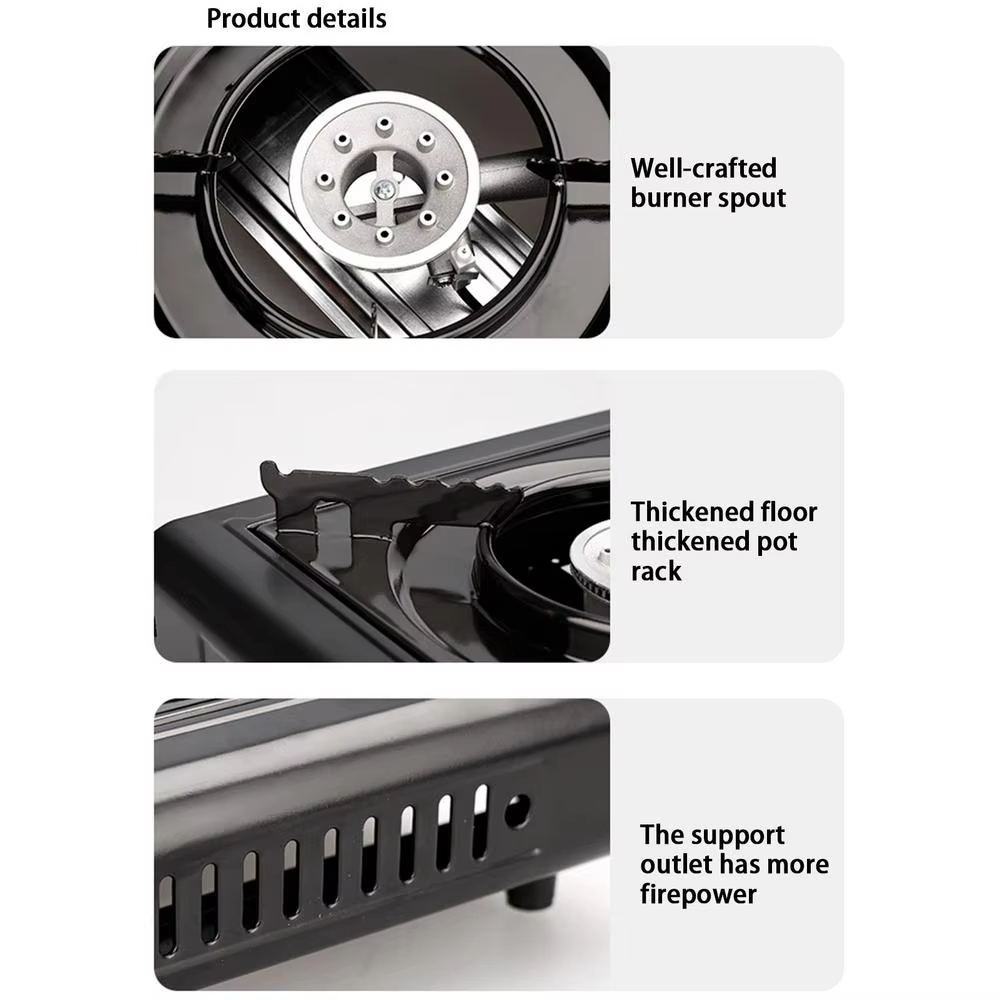 Wholesale Outdoor Stoves Cookers Gas Portable Magnetic Gas Stove Camping Accessories Hot Pot Cassette Stove for Travel Picnic details