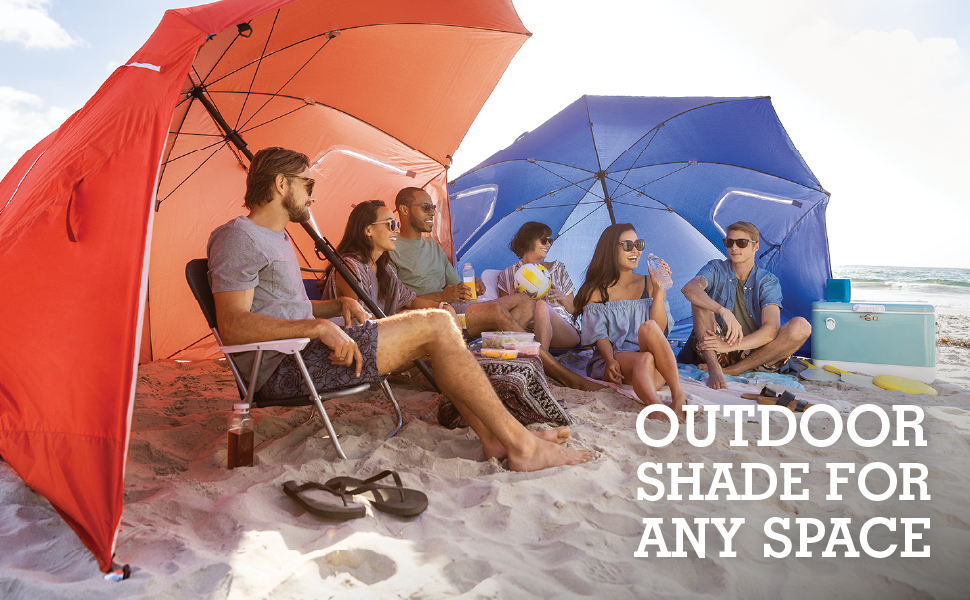 Popular Outdoor Camping Accessories Portable Uv Protection Beach Tent Umbrella Customizable Logo Beach Umbrella Outdoor factory