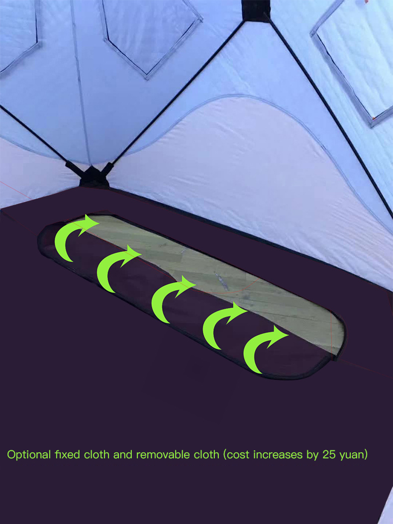 Large Double Oxford Winter Fishing Tent for 3-4 People Portable 3 Layers Portable Sauna Tent Factory Direct Camping Tent manufacture