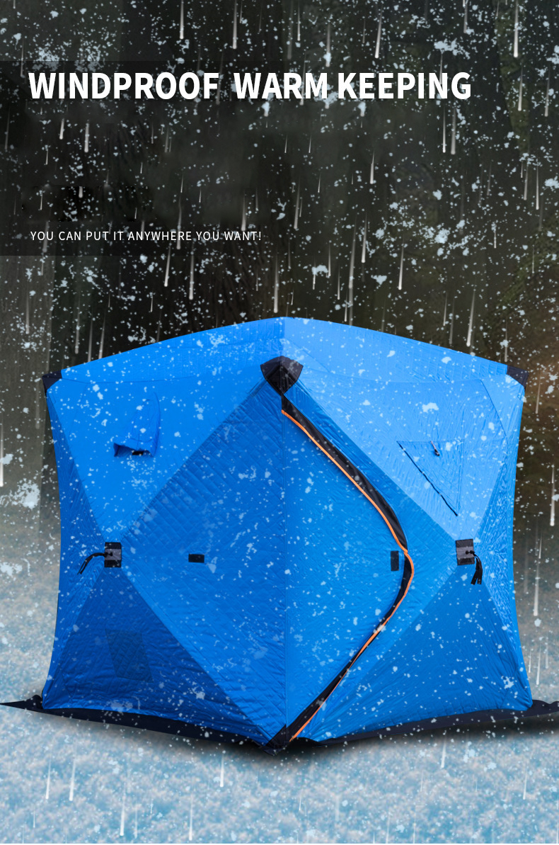 Large Double Oxford Winter Fishing Tent for 3-4 People Portable 3 Layers Portable Sauna Tent Factory Direct Camping Tent factory