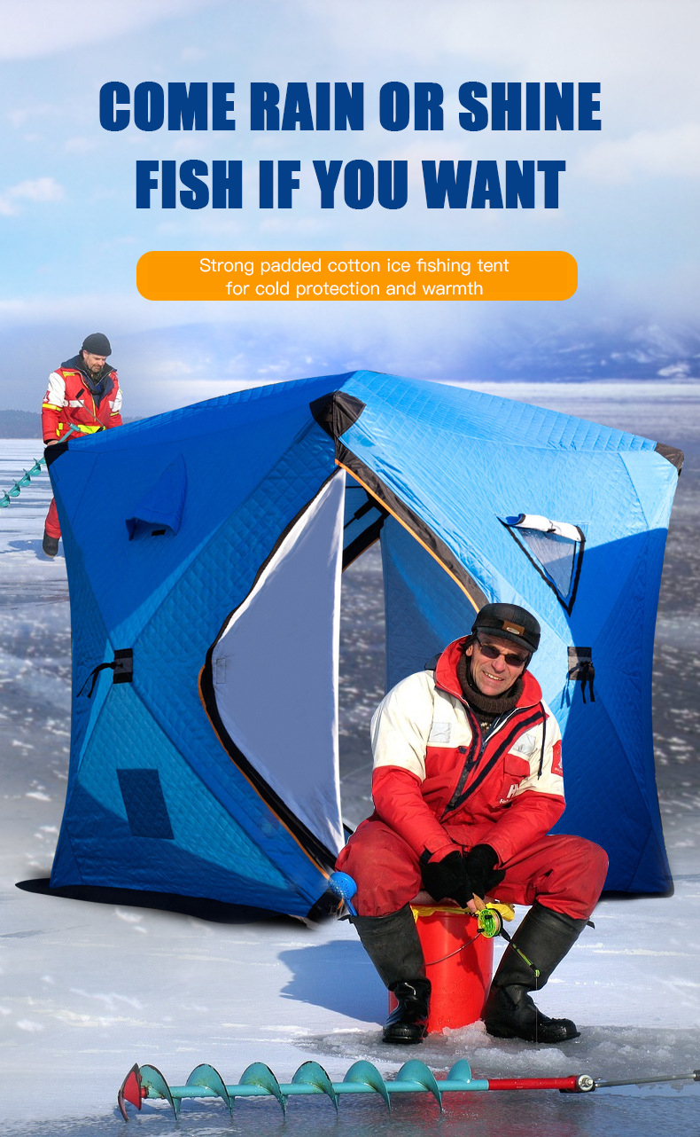 Large Double Oxford Winter Fishing Tent for 3-4 People Portable 3 Layers Portable Sauna Tent Factory Direct Camping Tent manufacture