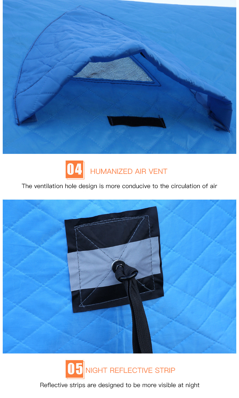 Large Double Oxford Winter Fishing Tent for 3-4 People Portable 3 Layers Portable Sauna Tent Factory Direct Camping Tent supplier