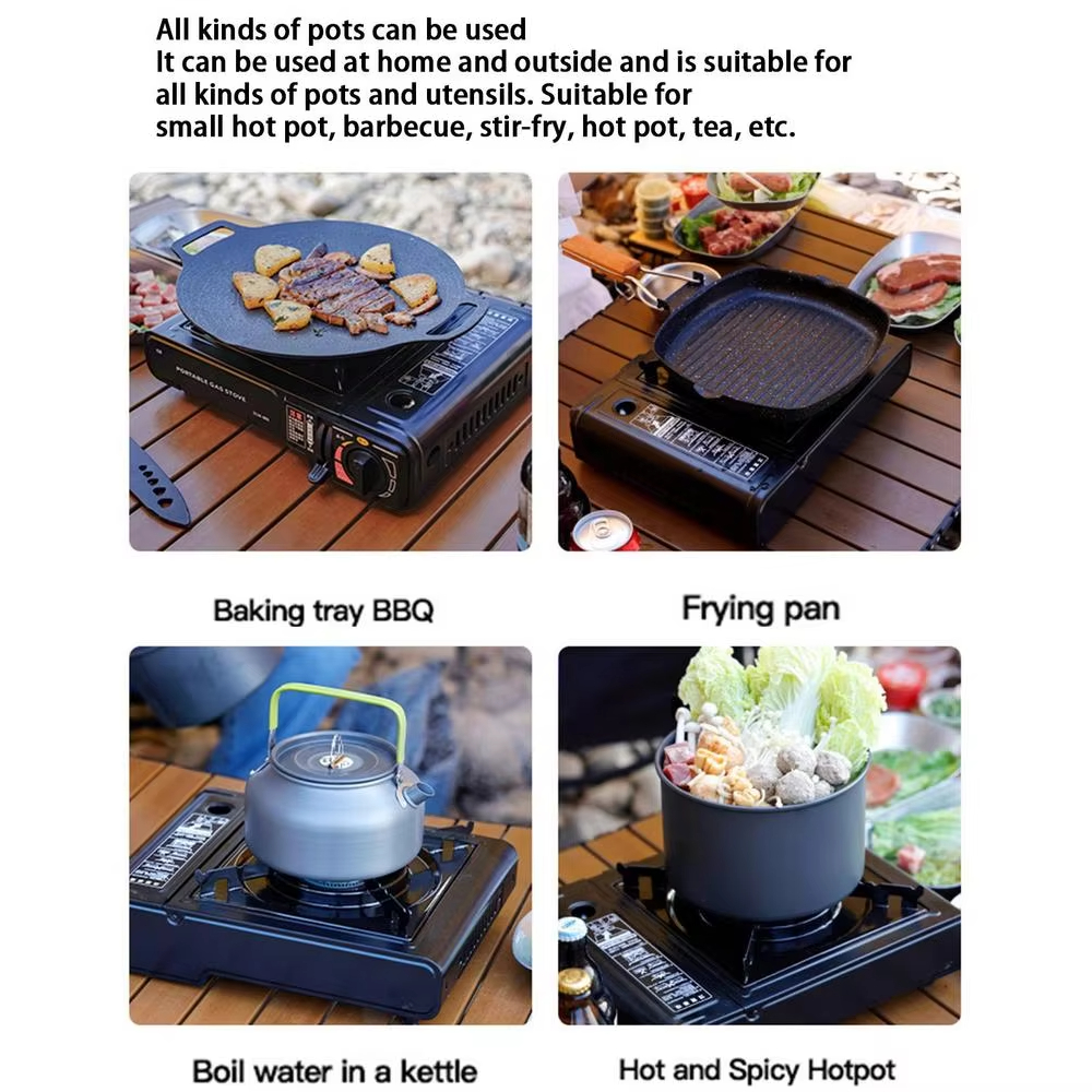 Wholesale Outdoor Stoves Cookers Gas Portable Magnetic Gas Stove Camping Accessories Hot Pot Cassette Stove for Travel Picnic factory