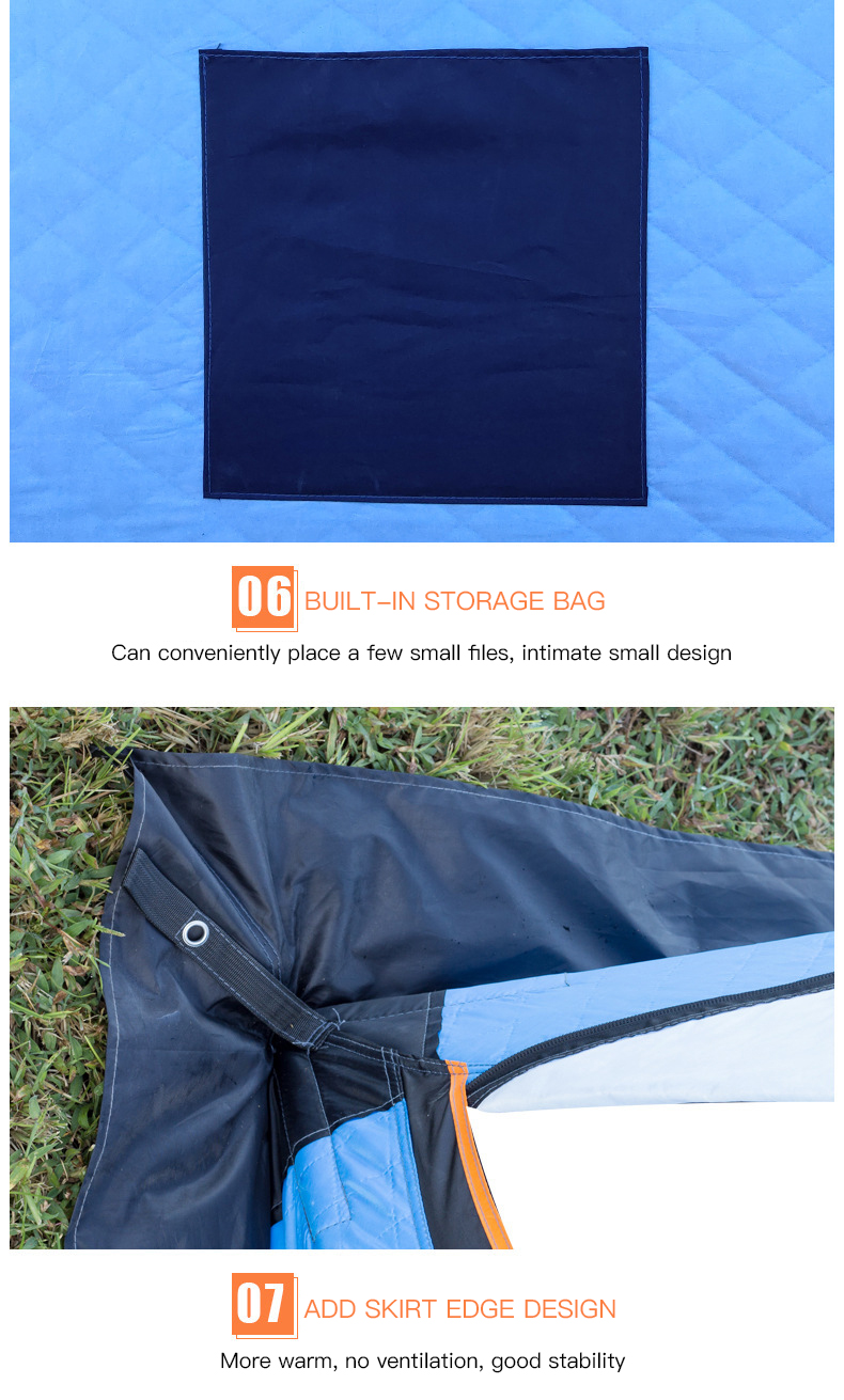 Large Double Oxford Winter Fishing Tent for 3-4 People Portable 3 Layers Portable Sauna Tent Factory Direct Camping Tent factory
