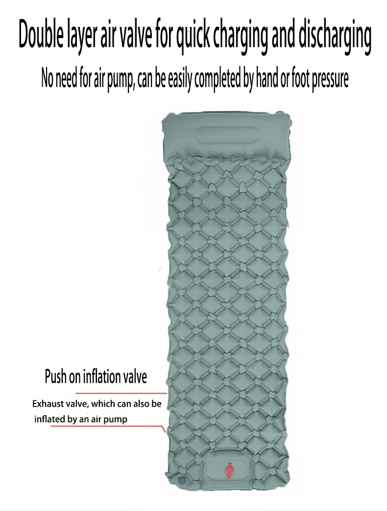 Ultra-Light Compact TPU Inflatable Camping Sleeping Pad with Built-in Foot Pump Modern Design Outdoor Air Mattress manufacture